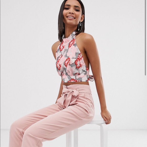 NWT River Island High Neck Floral Print Blouse - Picture 1 of 8